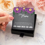 22Feels® Mama Geschenk Muttertag Geburtstag Frauen Schmuck mit Karte Herz Halskette Echt Silber Weihnachten Idee von Tochter oder Sohn-Schmuck mit Botschaftskarte - Herz21-22Feels