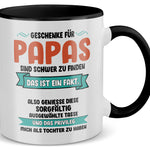 22Feels® Papa Geschenk von Tochter - Tasse mit Spruch (Weiss-Schwarz, 320ml)-TwoTone Tasse Weiss-Schwarz 320ml-22Feels