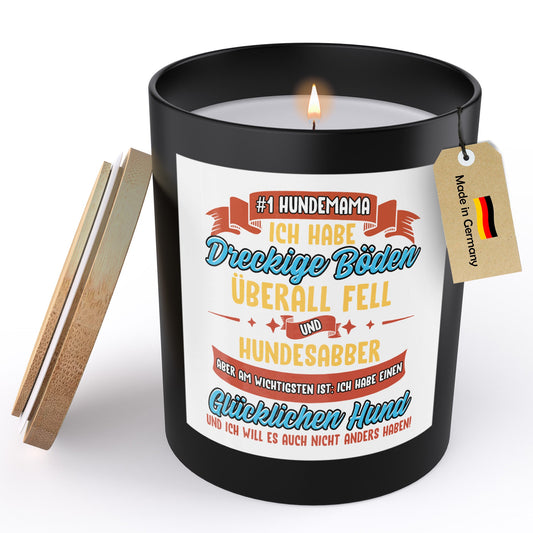 22Feels® Hundemama Geschenk HANDGEMACHTE Sojawachs Duft-Kerze im Glas (ZITRUS, VEGAN)-Spruchkerzen B1K1-22Feels