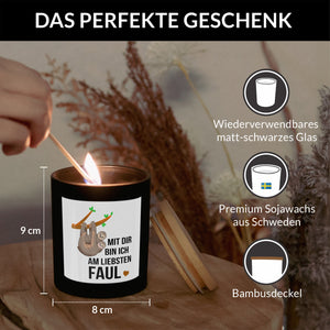 22Feels® Jahrestag Geschenk HANDGEMACHTE Sojawachs Duft-Kerze im Glas (ZITRUS, VEGAN)-Spruchkerzen B1K1-22Feels