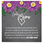 22Feels® Mama Geschenk Muttertag Geburtstag Frauen Schmuck mit Karte Herz Halskette Echt Silber Weihnachten Idee von Tochter oder Sohn-Schmuck mit Botschaftskarte - Herz21-22Feels