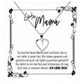 22Feels® Mama Geschenk Muttertag Geburtstag Frauen Schmuck mit Karte Herz Halskette Echt Silber Weihnachten Idee von Tochter oder Sohn-Schmuck mit Botschaftskarte - Herz21-22Feels