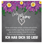 22Feels® Mama Geschenk Muttertag Geburtstag Frauen Herz Halskette mit Karte Echt Silber Schmuck Weihnachten Idee von Tochter oder Sohn-Schmuck mit Botschaftskarte - Herz21-22Feels