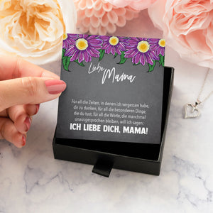 22Feels® Mama Geschenk Muttertag Geburtstag Frauen Schmuck mit Karte Herz Halskette Echt Silber Weihnachten Idee von Tochter oder Sohn-Schmuck mit Botschaftskarte - Herz21-22Feels