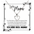 22Feels® Mama Geschenk Muttertag Geburtstag Frauen Schmuck mit Karte Herz Halskette Echt Silber Weihnachten Idee von Tochter oder Sohn-Schmuck mit Botschaftskarte - Herz21-22Feels
