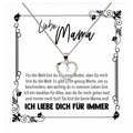 22Feels® Mama Geschenk Muttertag Geburtstag Frauen Herz Halskette mit Karte Echt Silber Schmuck Weihnachten Idee von Tochter oder Sohn-Schmuck mit Botschaftskarte - Herz21-22Feels