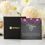 22Feels® Mama Geschenk Muttertag Geburtstag Frauen Schmuck mit Karte Herz Halskette Echt Silber Weihnachten Idee von Tochter oder Sohn-Schmuck mit Botschaftskarte - Herz21-22Feels