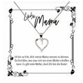 22Feels® Mama Geschenk Muttertag Geburtstag Frauen Schmuck mit Karte Herz Halskette Echt Silber Weihnachten Idee von Tochter oder Sohn-Schmuck mit Botschaftskarte - Herz21-22Feels