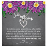 22Feels® Mama Geschenk Muttertag Geburtstag Frauen Herz Halskette mit Karte Echt Silber Schmuck Weihnachten Idee von Tochter oder Sohn-Schmuck mit Botschaftskarte - Herz21-22Feels