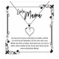 22Feels® Mama Geschenk Muttertag Geburtstag Frauen Herz Halskette mit Karte Echt Silber Schmuck Weihnachten Idee von Tochter oder Sohn-Schmuck mit Botschaftskarte - Herz21-22Feels