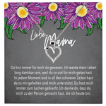 22Feels® Mama Geschenk Muttertag Geburtstag Frauen Schmuck mit Karte Herz Halskette Echt Silber Weihnachten Idee von Tochter oder Sohn-Schmuck mit Botschaftskarte - Herz21-22Feels