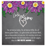 22Feels® Mama Geschenk Muttertag Geburtstag Frauen Herz Halskette mit Karte Echt Silber Schmuck Weihnachten Idee von Tochter oder Sohn-Schmuck mit Botschaftskarte - Herz21-22Feels