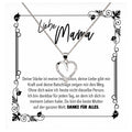 22Feels® Mama Geschenk Muttertag Geburtstag Frauen Schmuck mit Karte Herz Halskette Echt Silber Weihnachten Idee von Tochter oder Sohn-Schmuck mit Botschaftskarte - Herz21-22Feels