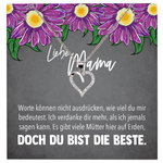 22Feels® Mama Geschenk Muttertag Geburtstag Frauen Herz Halskette mit Karte Echt Silber Schmuck Weihnachten Idee von Tochter oder Sohn-Schmuck mit Botschaftskarte - Herz21-22Feels