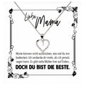 22Feels® Mama Geschenk Muttertag Geburtstag Frauen Herz Halskette mit Karte Echt Silber Schmuck Weihnachten Idee von Tochter oder Sohn-Schmuck mit Botschaftskarte - Herz21-22Feels