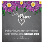 22Feels® Mama Geschenk Muttertag Geburtstag Frauen Schmuck mit Karte Herz Halskette Echt Silber Weihnachten Idee von Tochter oder Sohn-Schmuck mit Botschaftskarte - Herz21-22Feels