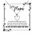 22Feels® Mama Geschenk Muttertag Geburtstag Frauen Herz Halskette mit Karte Echt Silber Schmuck Weihnachten Idee von Tochter oder Sohn-Schmuck mit Botschaftskarte - Herz21-22Feels