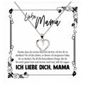 22Feels® Mama Geschenk Muttertag Geburtstag Frauen Schmuck mit Karte Herz Halskette Echt Silber Weihnachten Idee von Tochter oder Sohn-Schmuck mit Botschaftskarte - Herz21-22Feels