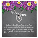 22Feels® Mama Geschenk Muttertag Geburtstag Frauen Herz Halskette mit Karte Echt Silber Schmuck Weihnachten Idee von Tochter oder Sohn-Schmuck mit Botschaftskarte - Herz21-22Feels