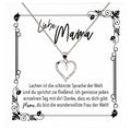 22Feels® Mama Geschenk Muttertag Geburtstag Frauen Herz Halskette mit Karte Echt Silber Schmuck Weihnachten Idee von Tochter oder Sohn-Schmuck mit Botschaftskarte - Herz21-22Feels