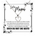 22Feels® Mama Geschenk Muttertag Geburtstag Frauen Schmuck mit Karte Herz Halskette Echt Silber Weihnachten Idee von Tochter oder Sohn-Schmuck mit Botschaftskarte - Herz21-22Feels