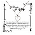 22Feels® Mama Geschenk Muttertag Geburtstag Frauen Herz Halskette mit Karte Echt Silber Schmuck Weihnachten Idee von Tochter oder Sohn-Schmuck mit Botschaftskarte - Herz21-22Feels