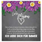 22Feels® Mama Geschenk Muttertag Geburtstag Frauen Herz Halskette mit Karte Echt Silber Schmuck Weihnachten Idee von Tochter oder Sohn-Schmuck mit Botschaftskarte - Herz21-22Feels