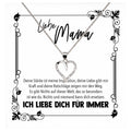 22Feels® Mama Geschenk Muttertag Geburtstag Frauen Herz Halskette mit Karte Echt Silber Schmuck Weihnachten Idee von Tochter oder Sohn-Schmuck mit Botschaftskarte - Herz21-22Feels