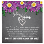 22Feels® Mama Geschenk Muttertag Geburtstag Frauen Schmuck mit Karte Herz Halskette Echt Silber Weihnachten Idee von Tochter oder Sohn-Schmuck mit Botschaftskarte - Herz21-22Feels