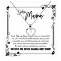 22Feels® Mama Geschenk Muttertag Geburtstag Frauen Schmuck mit Karte Herz Halskette Echt Silber Weihnachten Idee von Tochter oder Sohn-Schmuck mit Botschaftskarte - Herz21-22Feels