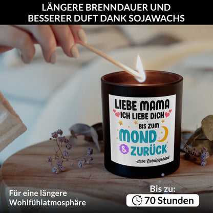 22Feels® Mama Geschenk HANDGEMACHTE Sojawachs Duft-Kerze im Glas (ZITRUS, VEGAN)-Spruchkerzen B1K1-22Feels