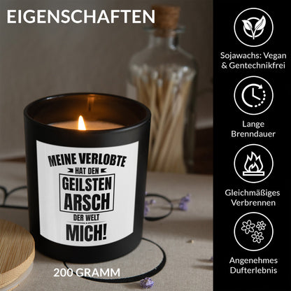 22Feels® Verlobung Männer Geschenk HANDGEMACHTE Sojawachs Duft-Kerze im Glas (ZITRUS, VEGAN)-Spruchkerzen B1K1-22Feels