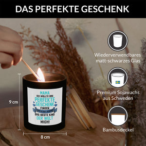 22Feels® Mama Geschenk HANDGEMACHTE Sojawachs Duft-Kerze im Glas (ZITRUS, VEGAN)-Spruchkerzen B1K1-22Feels