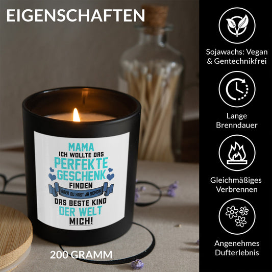 22Feels® Mama Geschenk HANDGEMACHTE Sojawachs Duft-Kerze im Glas (ZITRUS, VEGAN)-Spruchkerzen B1K1-22Feels