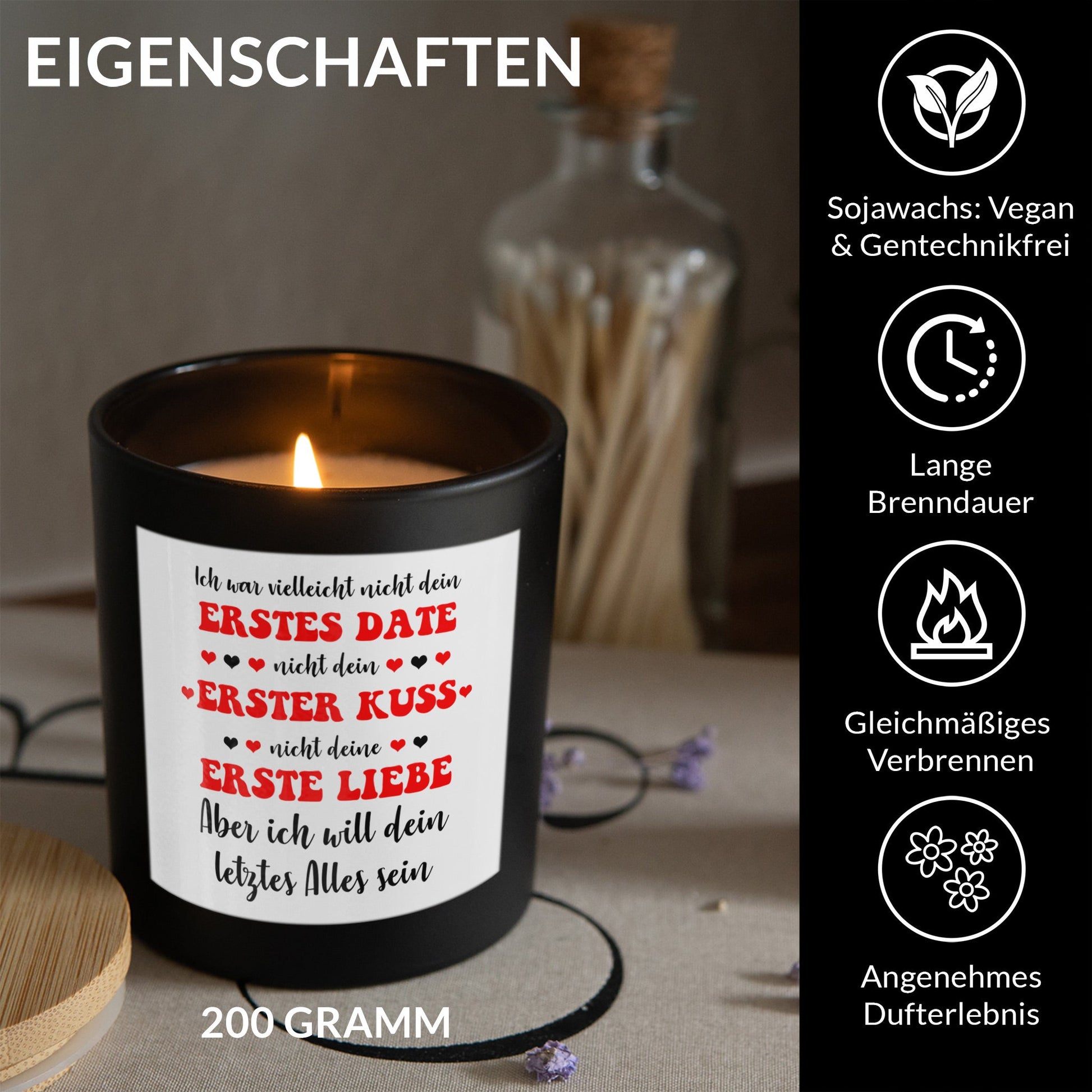 22Feels® Hochzeit Geschenk HANDGEMACHTE Sojawachs Duft-Kerze im Glas (ZITRUS, VEGAN)-Spruchkerzen B1K1-22Feels