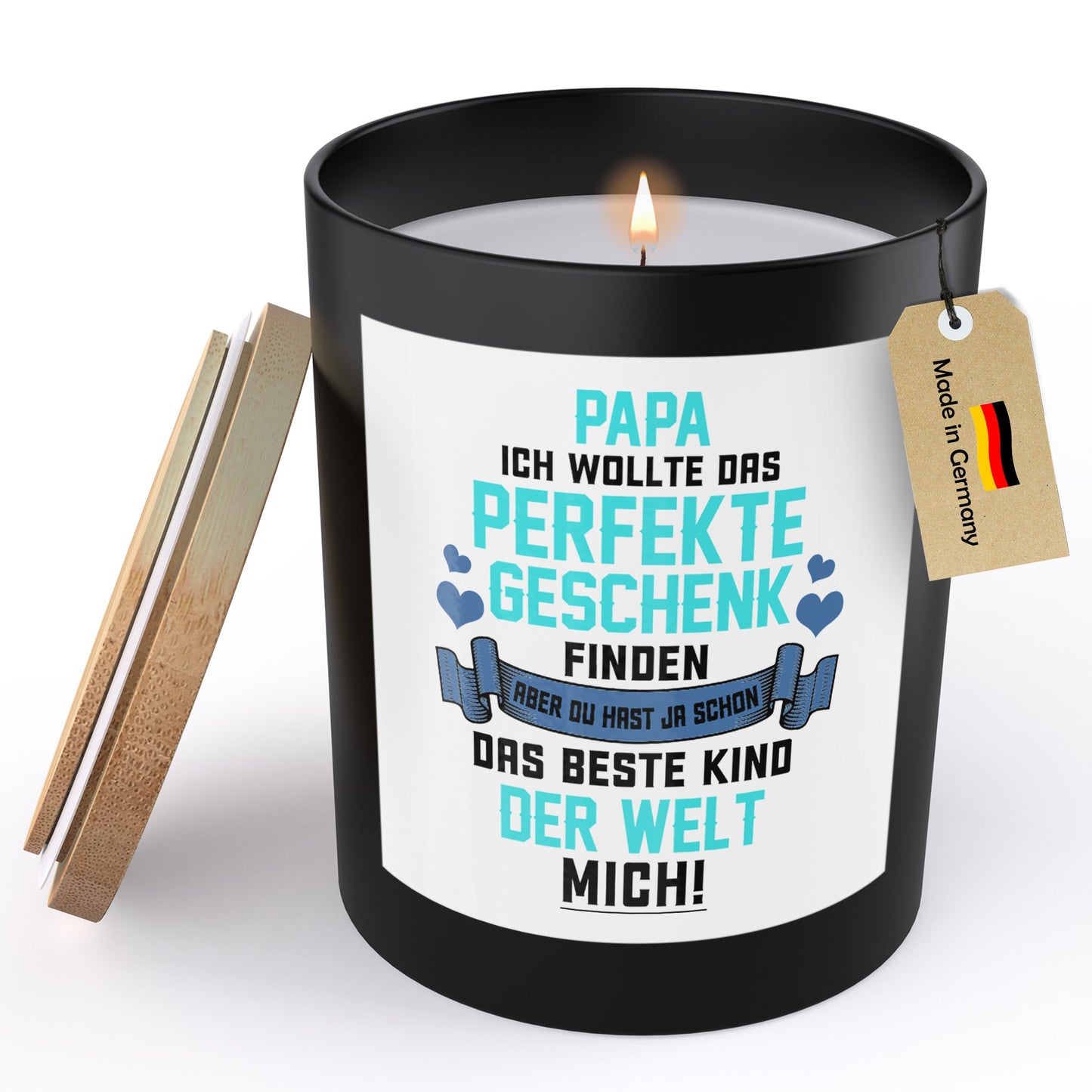 22Feels® Papa Geschenk HANDGEMACHTE Sojawachs Duft-Kerze im Glas (ZITRUS, VEGAN)-Spruchkerzen B1K1-22Feels