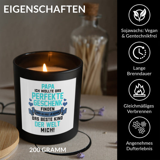 22Feels® Papa Geschenk HANDGEMACHTE Sojawachs Duft-Kerze im Glas (ZITRUS, VEGAN)-Spruchkerzen B1K1-22Feels