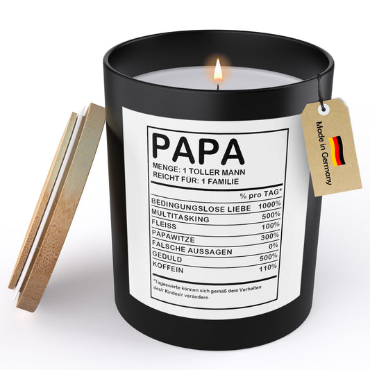 22Feels® Papa Geschenk HANDGEMACHTE Sojawachs Duft-Kerze im Glas (ZITRUS, VEGAN)-Spruchkerzen B1K1-22Feels