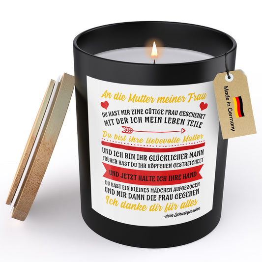 22Feels® Schwiegermama Geschenk HANDGEMACHTE Sojawachs Duft-Kerze im Glas (ZITRUS, VEGAN)-Spruchkerzen B1K1-22Feels
