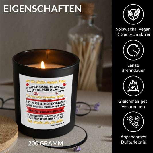 22Feels® Schwiegermama Geschenk HANDGEMACHTE Sojawachs Duft-Kerze im Glas (ZITRUS, VEGAN)-Spruchkerzen B1K1-22Feels