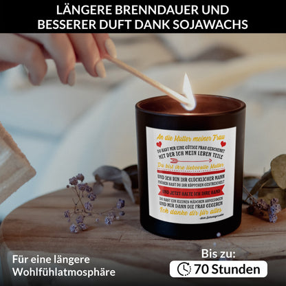 22Feels® Schwiegermama Geschenk HANDGEMACHTE Sojawachs Duft-Kerze im Glas (ZITRUS, VEGAN)-Spruchkerzen B1K1-22Feels