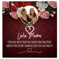22Feels® Mama Schmuck Personalisiertes Geschenk Muttertag Geburtstag Frauen Halskette Personalisisierbar Karte Herz Collier Echt Silber Weihnachten-Schmuck mit Botschaftskarte - Herz21-22Feels