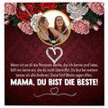 22Feels® Mama Schmuck Personalisiertes Geschenk Muttertag Geburtstag Frauen Halskette Personalisisierbar Karte Herz Collier Echt Silber Weihnachten-Schmuck mit Botschaftskarte - Herz21-22Feels