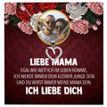 22Feels® Mama Sohn Schmuck Personalisiertes Geschenk Muttertag Geburtstag Frauen Halskette Personalisisierbar Karte Herz Collier Echt Silber Weihnachten-Schmuck mit Botschaftskarte - Herz21-22Feels