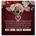 22Feels® Mama Schmuck Personalisiertes Geschenk Muttertag Geburtstag Frauen Halskette Personalisisierbar Karte Herz Collier Echt Silber Weihnachten-Schmuck mit Botschaftskarte - Herz21-22Feels
