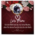 22Feels® Mama Schmuck Personalisiertes Geschenk Muttertag Geburtstag Frauen Halskette Personalisisierbar Karte Herz Collier Echt Silber Weihnachten-Schmuck mit Botschaftskarte - Herz21-22Feels