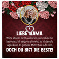 22Feels® Mama Schmuck Personalisiertes Geschenk Muttertag Geburtstag Frauen Halskette Personalisisierbar Karte Herz Collier Echt Silber Weihnachten-Schmuck mit Botschaftskarte - Herz21-22Feels