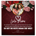 22Feels® Mama Schmuck Personalisiertes Geschenk Muttertag Geburtstag Frauen Halskette Personalisisierbar Karte Herz Collier Echt Silber Weihnachten-Schmuck mit Botschaftskarte - Herz21-22Feels