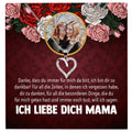 22Feels® Mama Schmuck Personalisiertes Geschenk Muttertag Geburtstag Frauen Halskette Personalisisierbar Karte Herz Collier Echt Silber Weihnachten-Schmuck mit Botschaftskarte - Herz21-22Feels