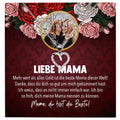 22Feels® Mama Schmuck Personalisiertes Geschenk Muttertag Geburtstag Frauen Halskette Personalisisierbar Karte Herz Collier Echt Silber Weihnachten-Schmuck mit Botschaftskarte - Herz21-22Feels